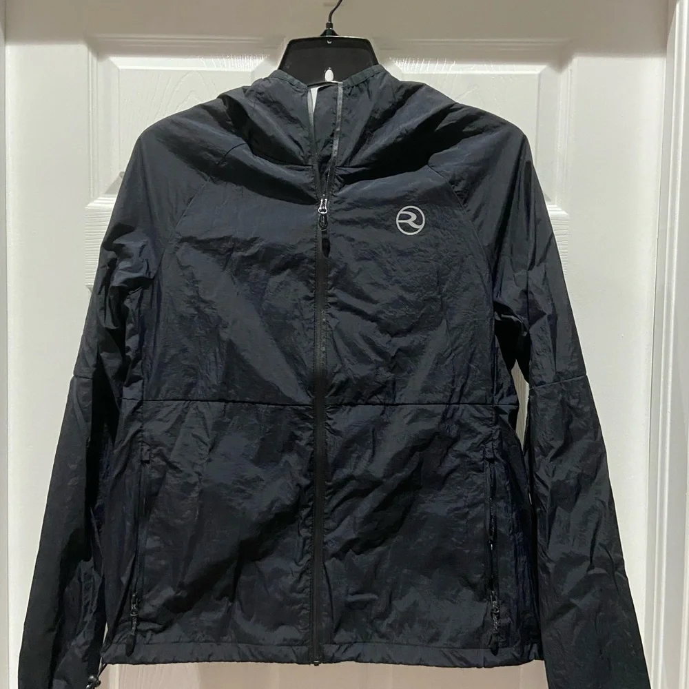 Women’s Mesh Lined Hooded Windbreaker, Black, size Medium - NWOT - Picture 3 of 8